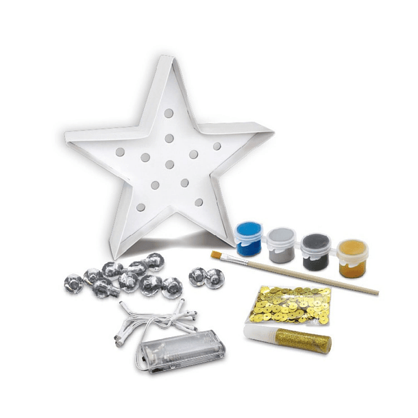 Kit de manualidades pinta y decora una estrella con luces led 4