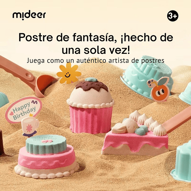 Set gigante de arena mágica para hacer postres 3