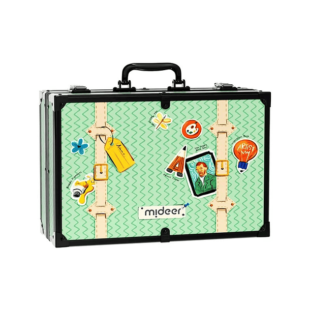 Maleta de arte portátil premium con 79 piezas Mideer