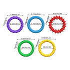 Set de 5 pulseras sensoriales con textura 6