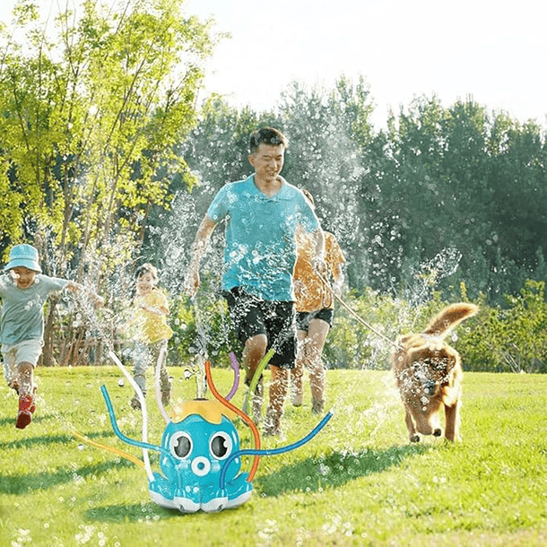 Pulpo lanza agua aspersor para manguera 5