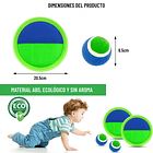 Set de 4 paletas de playa con velcro atrapa la pelota 6