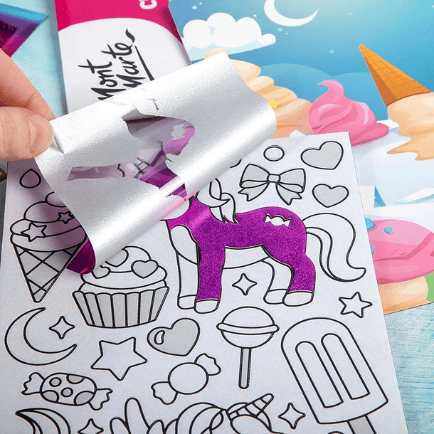 Manualidades de unicornios con láminas metálicas 36 pcs 2