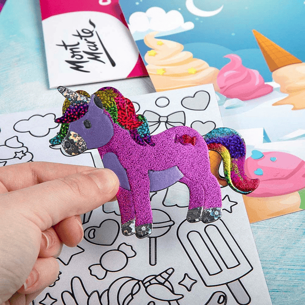 Manualidades de unicornios con láminas metálicas 36 pcs 4