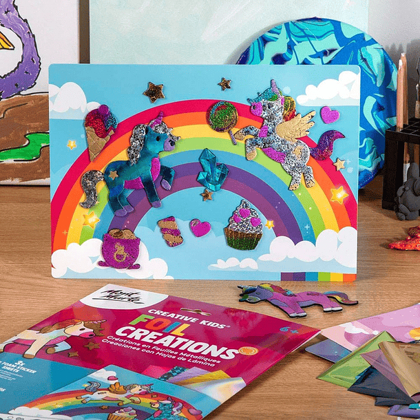 Manualidades de unicornios con láminas metálicas 36 pcs 7