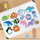 Set 17 Mini Puzzles Magnéticos De Animales Del Oceano 2