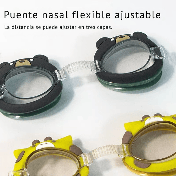 Lentes Natación Niños Con Forma De Oso O Unicornio Y Estuche 7