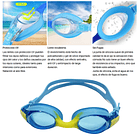 Lentes Natación Niños Piscina Uv Antiempañante Y Estuche 2