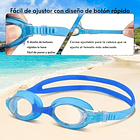 Lentes Natación Niños Piscina Uv Antiempañante Y Estuche 4
