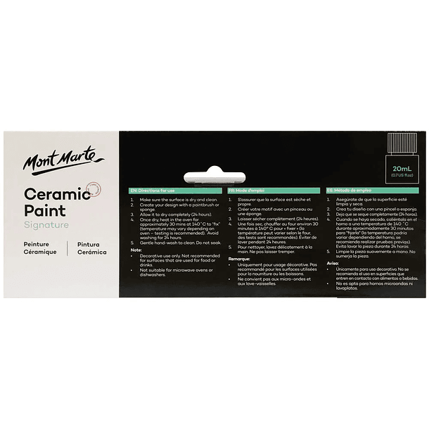 Set Pintura Cerámica 6 Colores Primarios 20ml 4