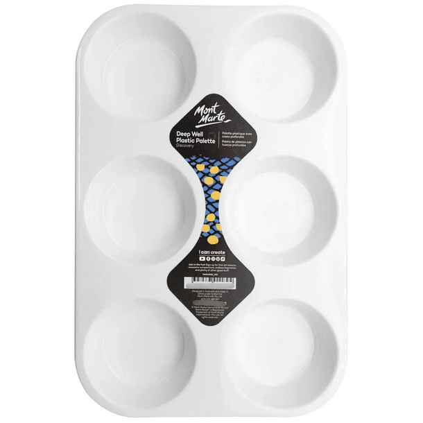 Paleta mezcladora de pintura con 6 pocillos profundos 1