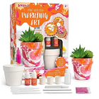 Kit de arte Decora tu Macetero con Pintura Marmoleada  5