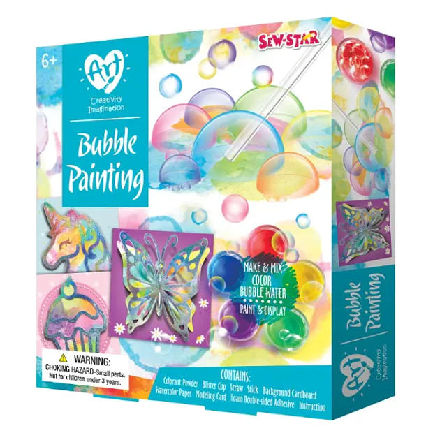Kit de Arte Pinta con Burbujas - Set Creativo de Arte Explosivo para Niños 1