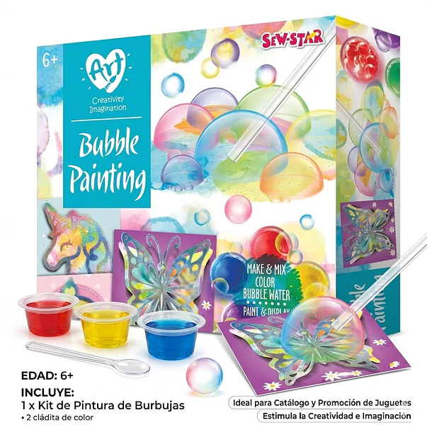 Kit de Arte Pinta con Burbujas - Set Creativo de Arte Explosivo para Niños 3
