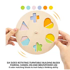 Puzzle de Encaje Giratorio Montessori - 36 Figuras de Madera y Colores 3