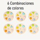 Puzzle de Encaje Giratorio Montessori - 36 Figuras de Madera y Colores 2