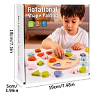 Puzzle de Encaje Giratorio Montessori - 36 Figuras de Madera y Colores 4