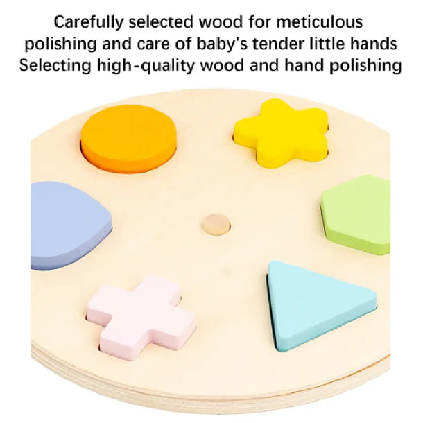 Puzzle de Encaje Giratorio Montessori - 36 Figuras de Madera y Colores 5