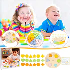 Puzzle de Encaje Giratorio Montessori - 36 Figuras de Madera y Colores 6