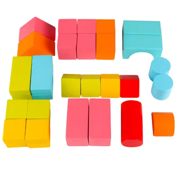 Juego de Bloques de Madera: Desafío de Percepción Espacial y Sombras 3D