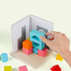 Juego de Bloques de Madera: Desafío de Percepción Espacial y Sombras 3D 3