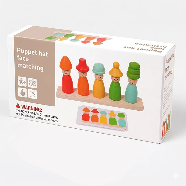 Juego de Madera Montessori: Clasificación de Colores, Formas y Patrones 1