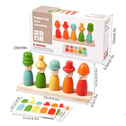 Juego de Madera Montessori: Clasificación de Colores, Formas y Patrones 2