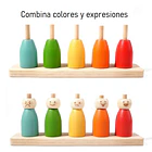 Juego de Madera Montessori: Clasificación de Colores, Formas y Patrones 6