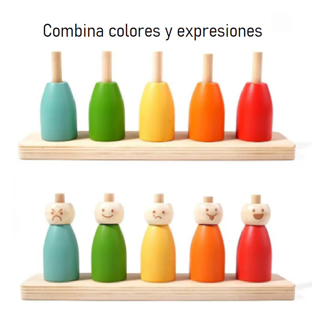 Juego de Madera Montessori: Clasificación de Colores, Formas y Patrones 6