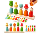 Juego de Madera Montessori: Clasificación de Colores, Formas y Patrones 7