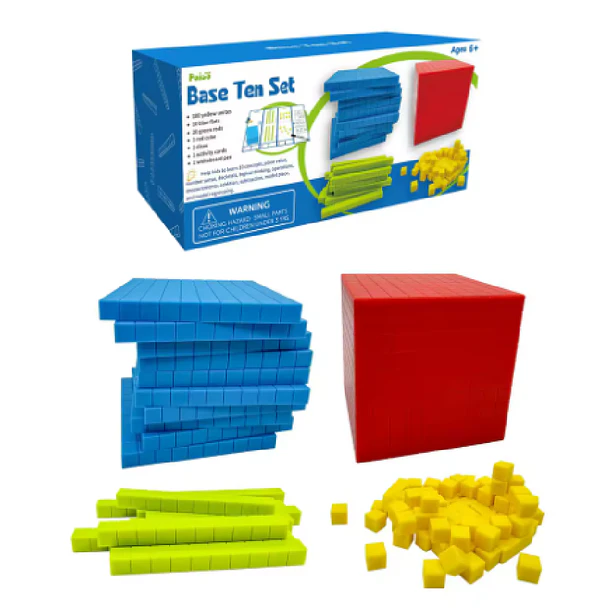 Set Base 10: Bloques Didácticos para Matemáticas - Kit de 121 Piezas Conectables 7