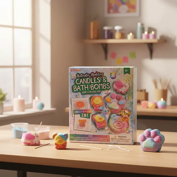 Kit 2 en 1: Crea tus Propias Velas y Jabones Coloridos - Set de Manualidades 3