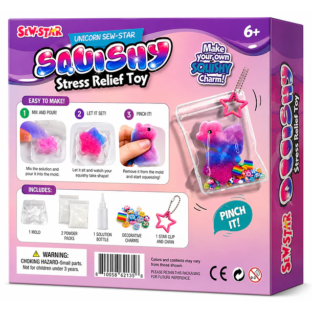 Kit de Arte: Crea tu Propio Squishy de Unicornio - Manualidad y Antiestrés 3