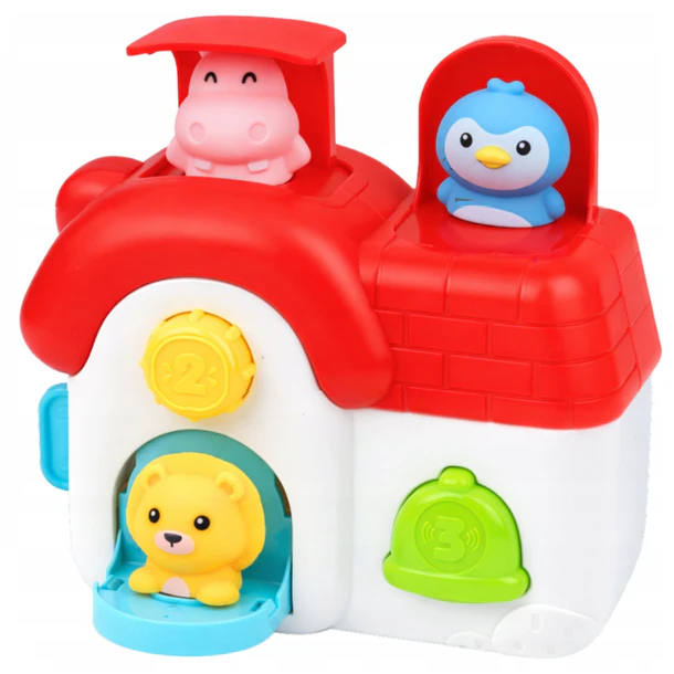 Juguete Didáctico Pop-Up Casa de Animales - Centro de Actividades para Bebés 2