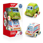 Set de 2 Autos de Peluche para Bebés - Vehículos de Tela Blandos y Seguros 4