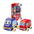 Set de 2 Autos de Peluche para Bebés - Vehículos de Tela Blandos y Seguros 5