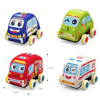 Set de 4 Autos de Peluche para Bebés - Vehículos de Tela Blandos y Seguros 7