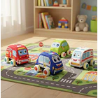 Set de 4 Autos de Peluche para Bebés - Vehículos de Tela Blandos y Seguros 8