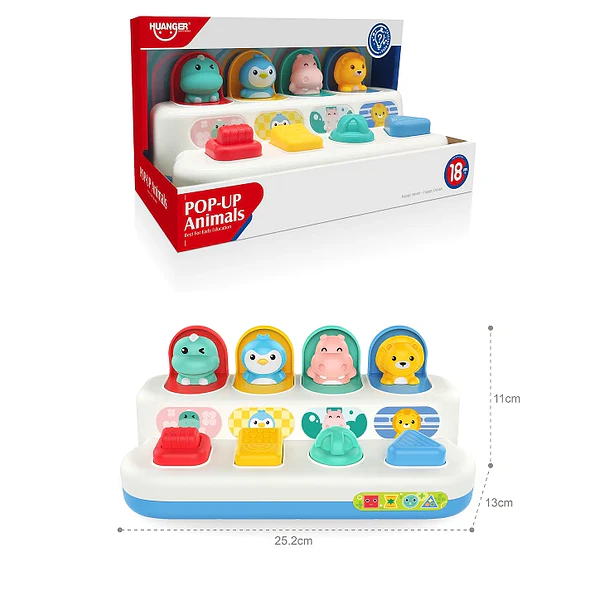 Juguete Interactivo Pop-Up de Animales - Centro de Aprendizaje Sensorial y Lógica 3