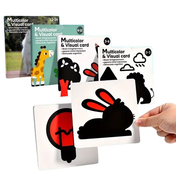 Set tarjetas de estimulación visual para bebés 0-36 meses 9