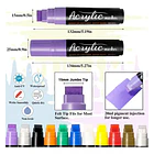  Marcadores de Pintura Acrílica Jumbo – Punta 15mm, Tinta Permanente e Impermeable para Múltiples Superficies 5