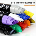 Marcadores de Pintura Acrílica Jumbo – Punta 15mm, Tinta Permanente e Impermeable para Múltiples Superficies 3