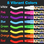 Marcadores de Tiza Líquida Neón 8 Colores | Borrables para Vidrio y Pizarras - 10mm 2