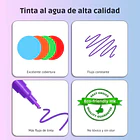 Marcadores de Tiza Líquida Neón 8 Colores | Borrables para Vidrio y Pizarras - 3mm 3