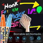 Marcadores de Tiza Líquida Neón 8 Colores | Borrables para Vidrio y Pizarras - 10mm 4
