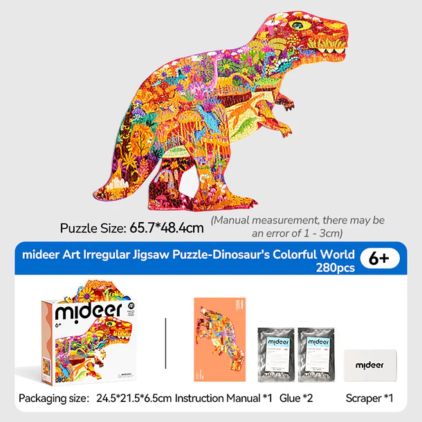 Puzzle El Mundo de los Dinosaurios- Mideer - Rompecabezas 5