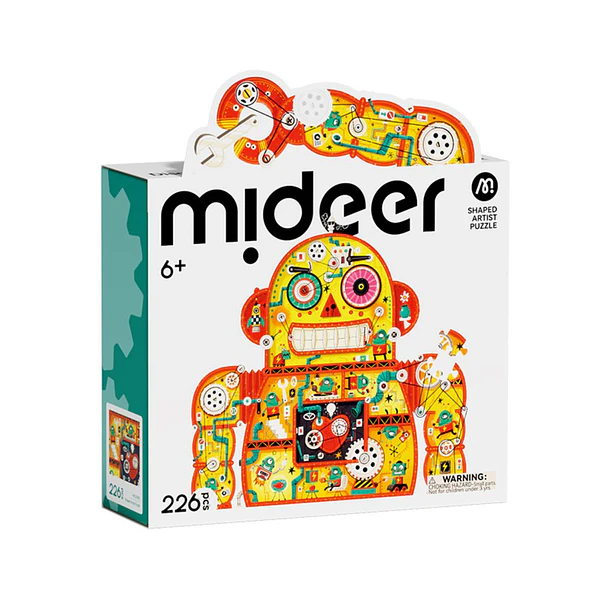 Puzzle Irregular Fábrica de Robots - 226 Piezas - Mideer