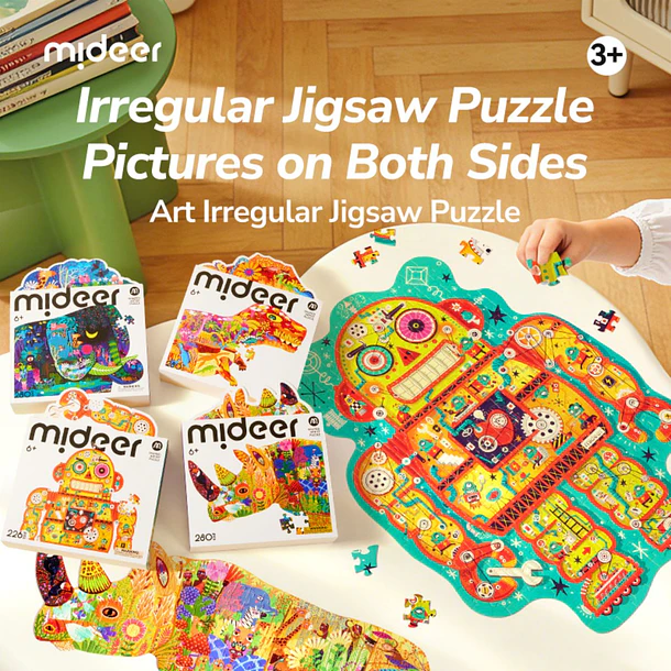 Puzzle Irregular Fábrica de Robots - 226 Piezas - Mideer