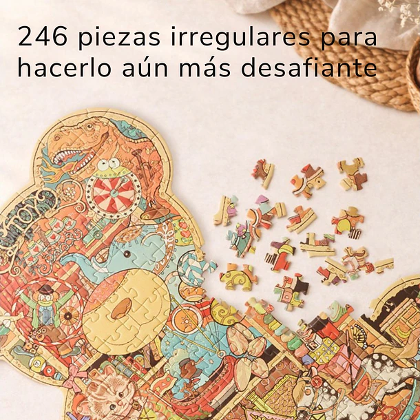 Puzzle Artístico con Forma de Osito | Mideer | 246 piezas  4