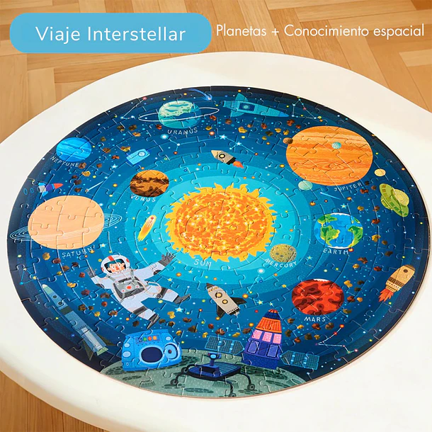 Puzzle Circular Viajando Por El Espacio 3